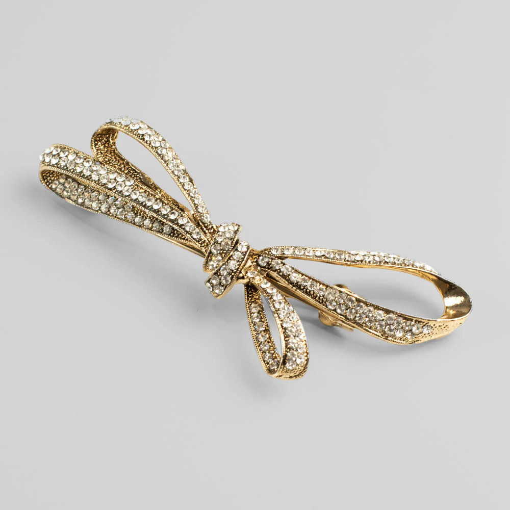 Crystal Bow Barrette Clip - Image 4
