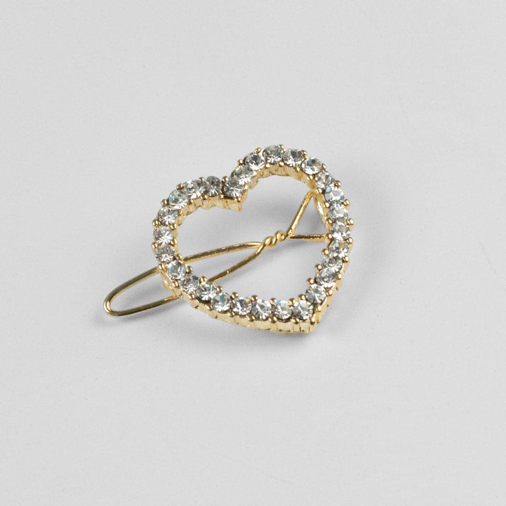 Mini Crystal Heart Hair Clip - Image 4