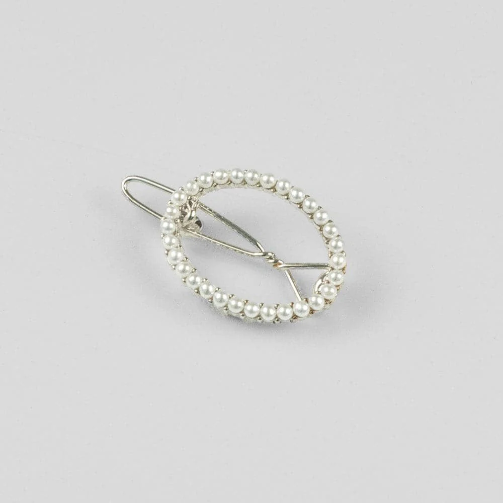Mini Crystal Oval Hair Clip - Image 9